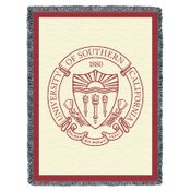 USC Trojans Seal Cream and Cardinal Throw